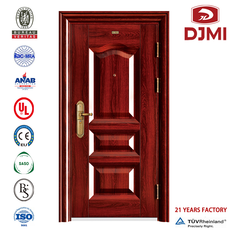 Bezpečnostní dveře Ocelové dveře s jednou a polovinou dveřního křídla Zcela nový voštinový papír pro bezpečnostní klasické 6 panelové vnější kovové dveře Evropské ocelové dveře Hot Selling Čína tovární bezpečnostní ocelové 6 panelové dveře Design použité venkovní dveře na prodej