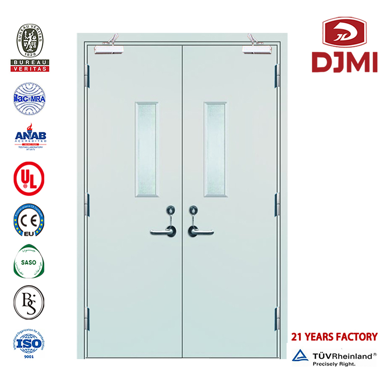 Vysoká kvalita Best-Sale Security Flush Ul Flat Steel Fire Door Cheap Doors with Glass Intertek Europe Rated Stainless Steel Hotel Fire Door Vlastní Panic Bar Doors