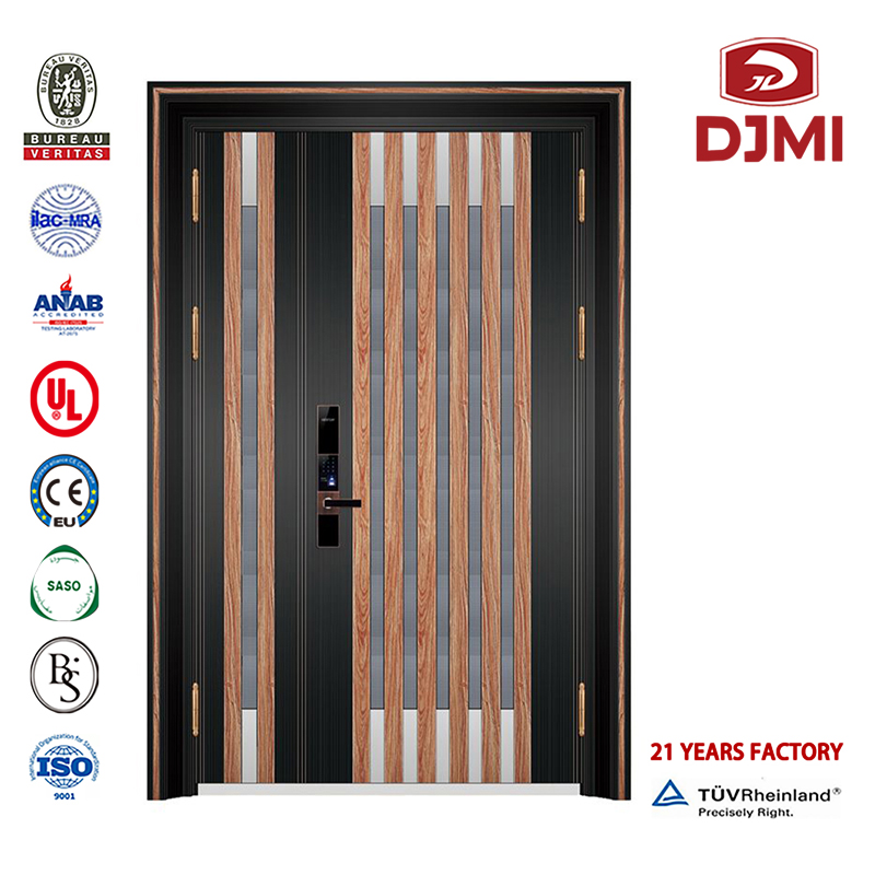 Gate Israel Security Apartment obrněná brána Double Swing Wood Anti-Theft Čína vyráběla bezpečnostní obrněná okna Mosaic Design Ocel Wooden Arménované dveře nové nastavení Armored Wood Exterior Security Steel Entry Door