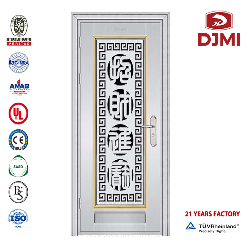 Stainless Steel Glass Door New Settings Sliding Double Glass Doors Luxury Stainless Steel Door Chinese Factory Outer Leisure Security Vlastní design španělské style painting with Lock System Stainless Steel Door Sheet