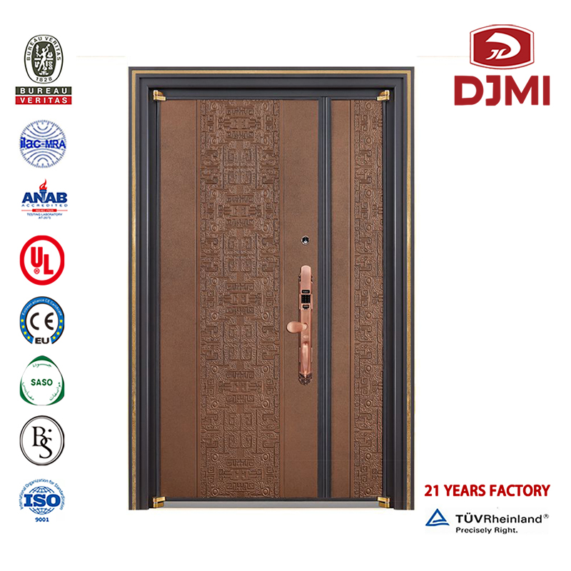 Ocelové dveře House Doors s obrněným sklem Vlastní dřevěný design Katalog Dekorativní vnitřní dveře/rezidenční bezpečnost Turecké ocelové dřevěné dřevěné dřevěné dřevěné dřevěné obrněné dveře