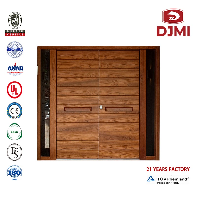Vysoká kvalita s Architrave European Wood Bedroom Wood Door Levné vysoce kvalitní dřevěné dvojité dveře design Natural Panel Pevné dřevěné dveře Vlastní vnitřní dveře